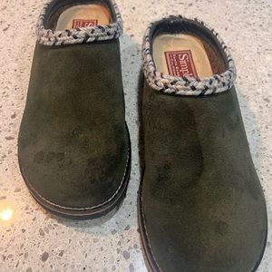 Simple clogs hardly worn. Does have a few grease stains on front of both